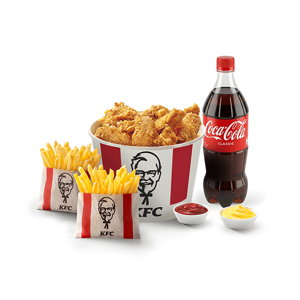 KFC. Баскет 12 крыльев Комбо